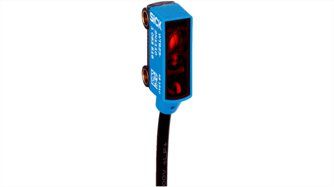 Rs-Online Sensore fotoelettrico Rettangolare SICK a soppressione di sfondo rilevamento 1 mm → 66 mm uscita PNP