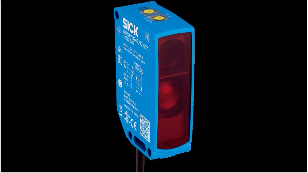 Rs-Online Sensore fotoelettrico Rettangolare SICK a soppressione di sfondo rilevamento 30 → 2000 mm uscita PNP/NPN
