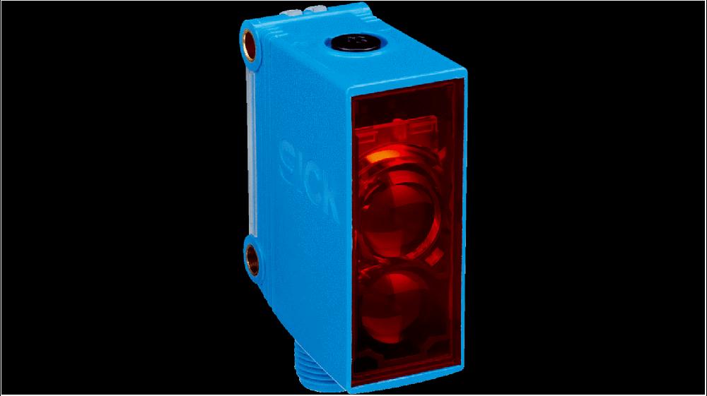 Rs-Online Sensore fotoelettrico Rettangolare SICK a soppressione di sfondo rilevamento 20 → 950 mm uscita PNP