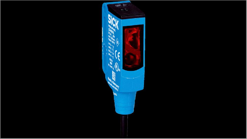 Rs-Online Sensore fotoelettrico Rettangolare SICK Soppressione di sfondo rilevamento 350 mm uscita PNP