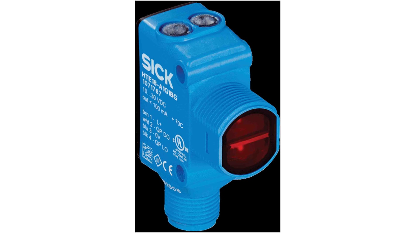 Rs-Online Sensore fotoelettrico SICK Diffuso energetico rilevamento 1 m uscita PNP