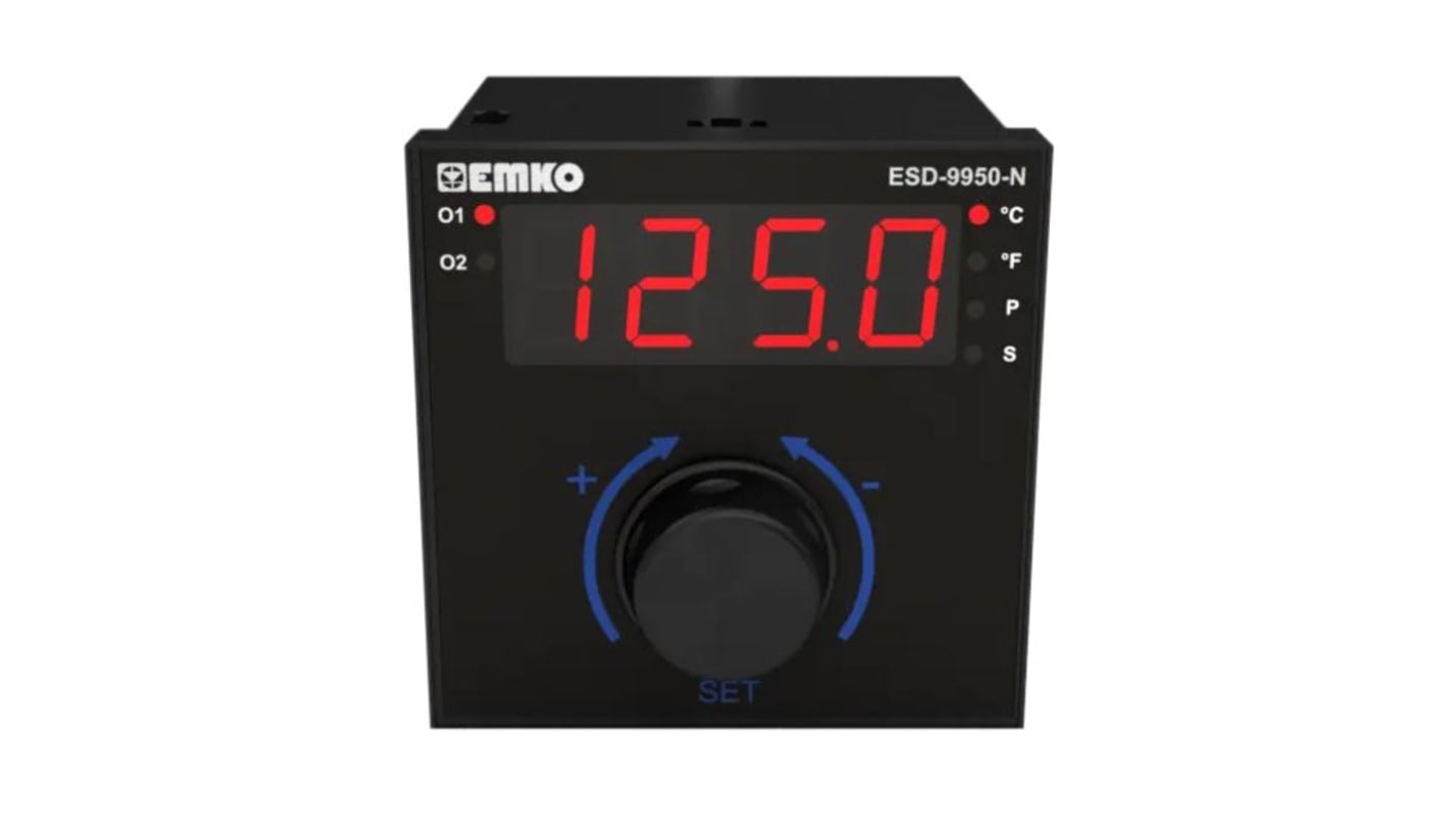 Rs-Online Termoregolatori PID Emko ESD 230 V c.a. 96x96x100mm 2 uscite Relè driver SSR