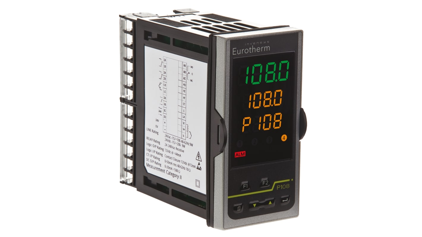 Rs-Online Termoregolatori PID Eurotherm Piccolo P108 24 V c.a. / c.c. 48 x 96mm 2 uscite Logico Relè