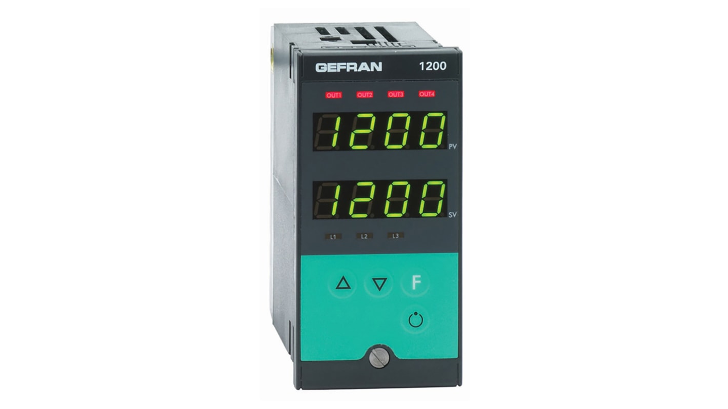 Rs-Online Termoregolatori PID Gefran 1200 100 V c.a. 240 V c.a. 96 x 48 (1/8 DIN)mm 3 uscite Analogico relè