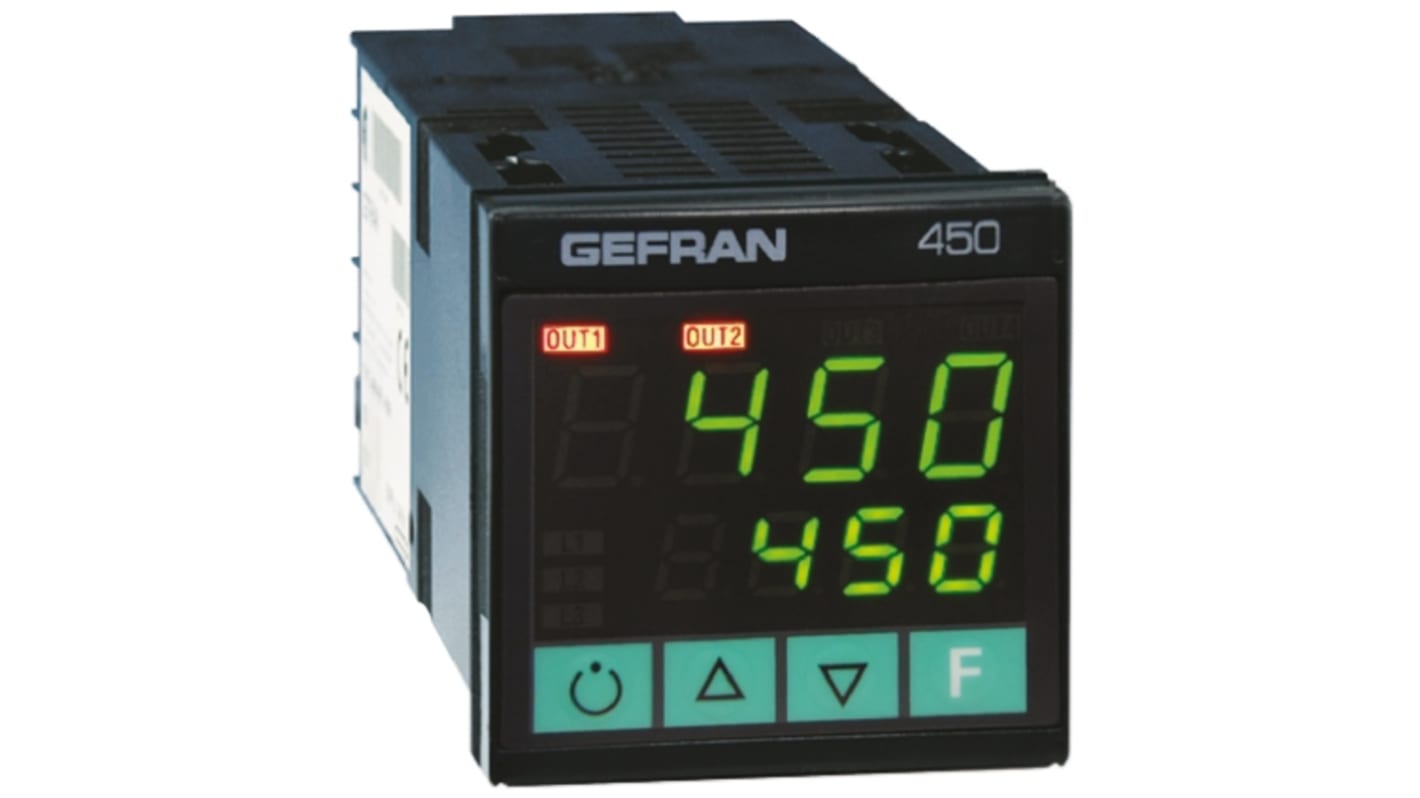 Rs-Online Termoregolatori PID Gefran 450 100 → 240 V c.a. 48 x 48 (1/16 DIN)mm 2 uscite Relè