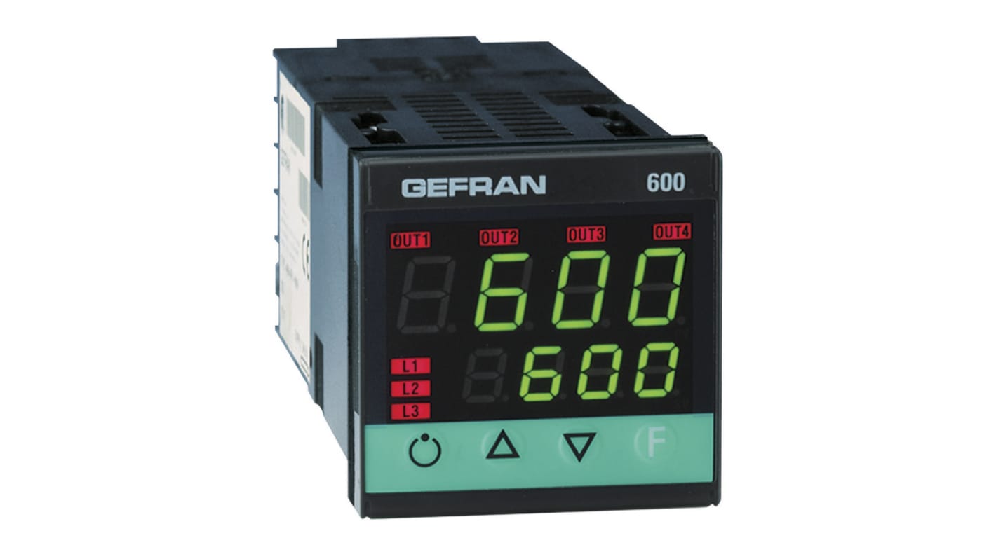 Rs-Online Termoregolatori PID Gefran 600 100 V c.a. 240 V c.a. 48 x 48 (1/16 DIN)mm 4 uscite Relè