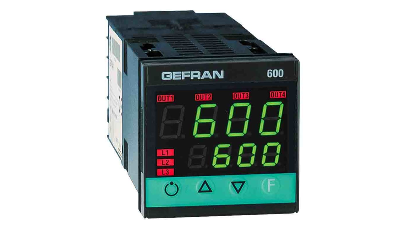 Rs-Online Termoregolatori PID Gefran 600 100 V c.a. 240 V c.a. 48 x 48 (1/16 DIN)mm 3 uscite Analogico relè