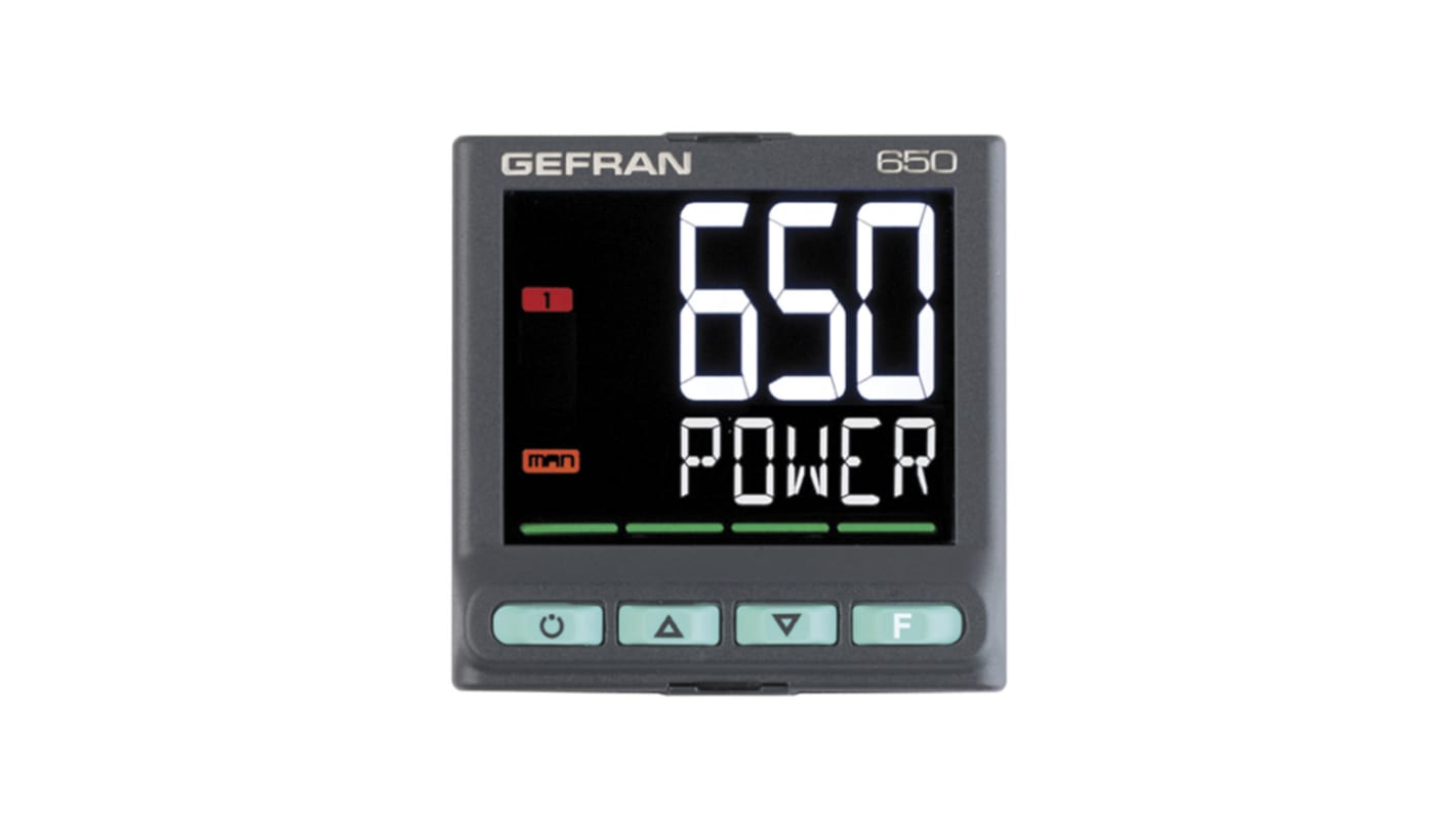 Rs-Online Termoregolatori PID Gefran 650 20 → 27 V c.a./c.c. 48 x 48mm 2 uscite Logico Relè