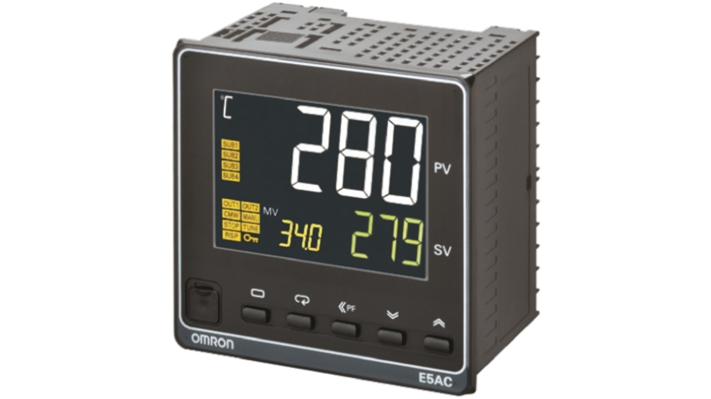 Rs-Online Termoregolatori PID Omron E5AC 100 → 240 V c.a. 96 x 96mm 2 uscite SSR relè a stato solido logica