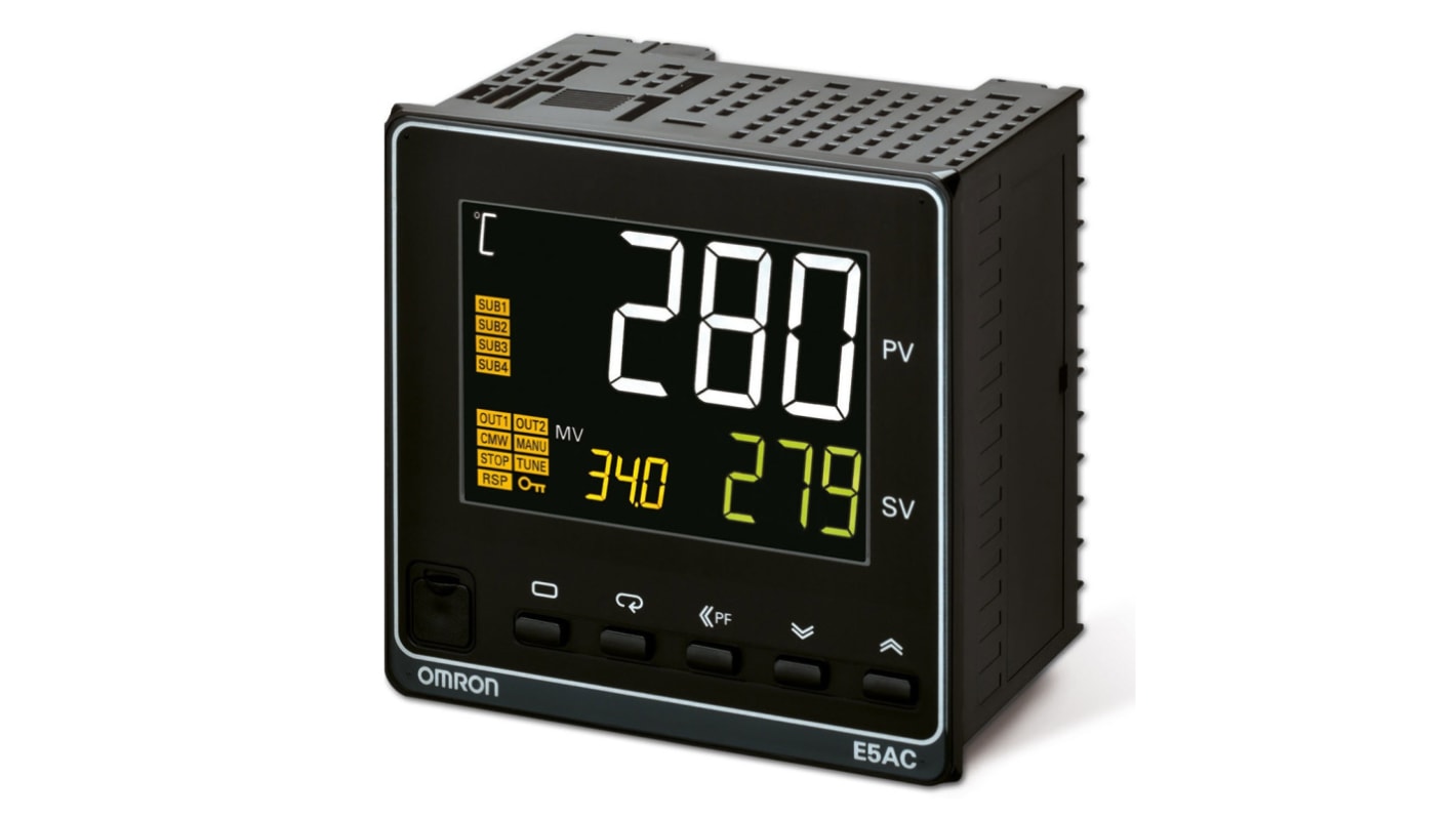 Rs-Online Termoregolatori PID Omron E5AC 100 → 240 V c.a. 96 x 96mm 4 uscite SSR relè a stato solido logica