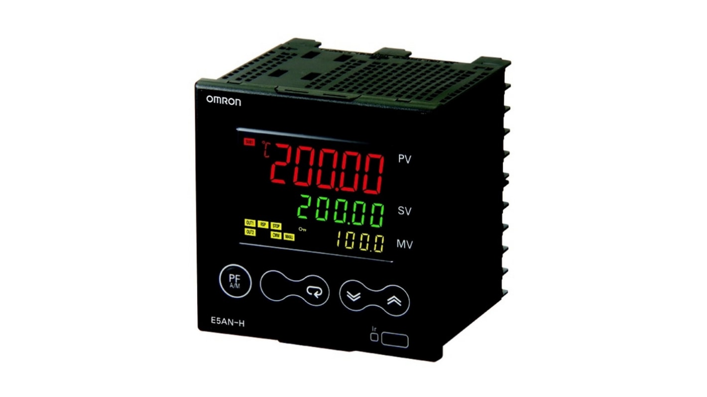Rs-Online Termoregolatori PID Omron E5AN 24 V c.a./c.c. 96 x 96mm 2 uscite Relè ausiliario