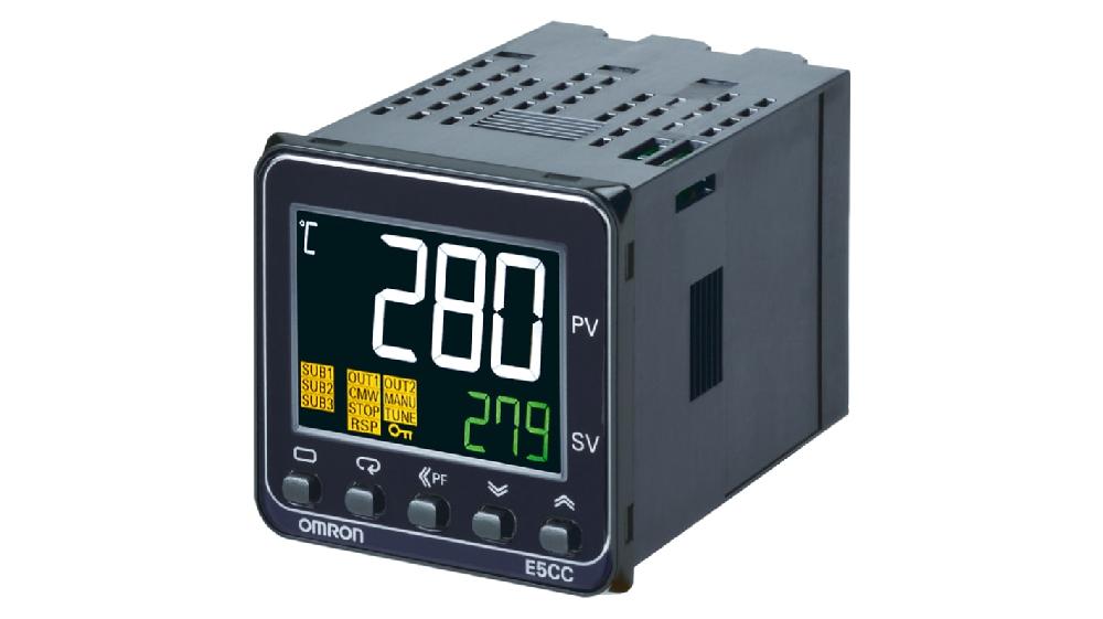 Rs-Online Termoregolatori PID Omron E5CC 24 V ca/cc 48 x 48mm 1 uscita SSR relè a stato solido logica