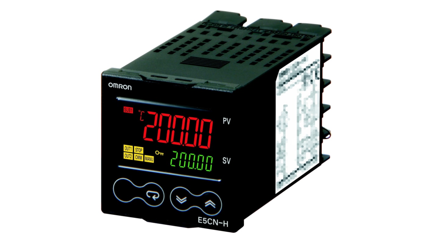 Rs-Online Termoregolatori PID Omron E5CN 24 V c.a./c.c. 48 x 48mm 2 uscite Lineare analogico 0-10 V