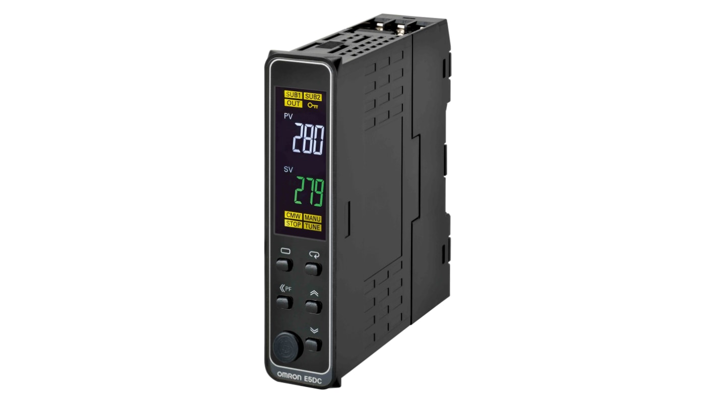 Rs-Online Termoregolatori PID Omron E5DC 24 V c.a./c.c. 22.5mm 2 uscite Lineare analogico 4-20 mA