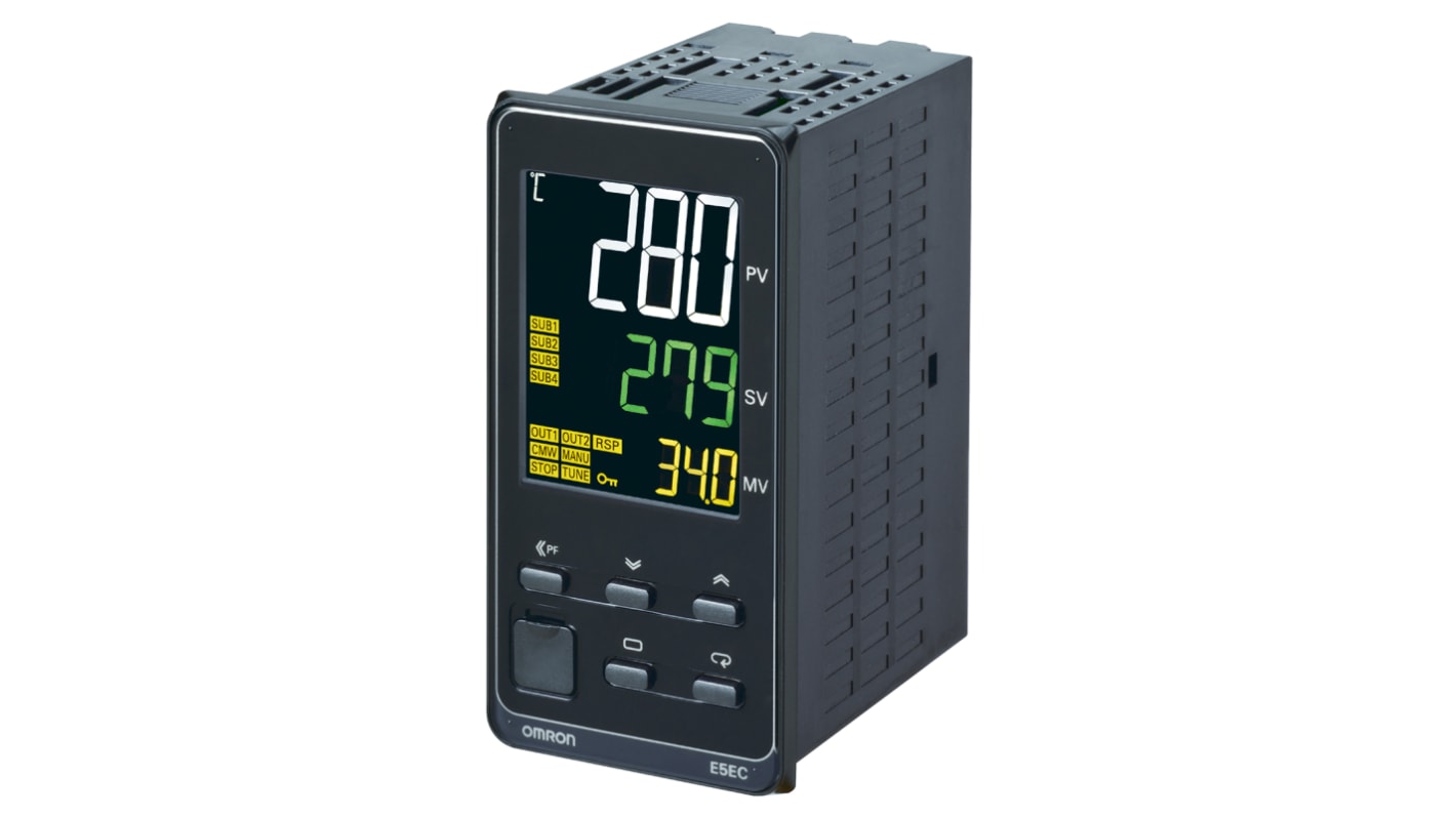 Rs-Online Termoregolatori PID Omron E5EC 24 V ca/cc 48 x 96mm 1 uscita SSR relè a stato solido logica