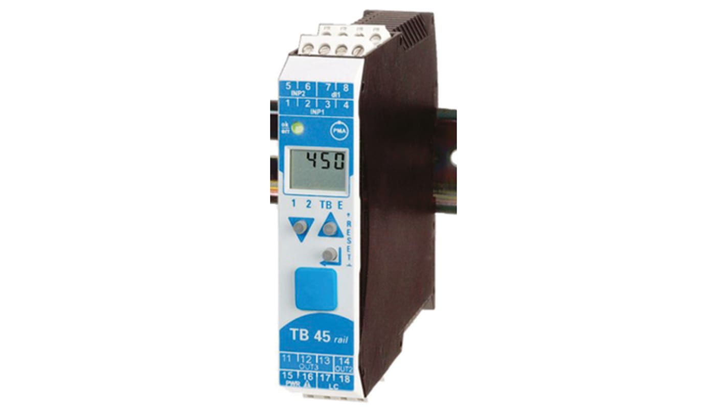 Rs-Online Termoregolatori PID P.M.A TB 45 18 → 30 V c.a. 18 → 31 V c.c. 99 x 22.5mm 2 uscite Relè