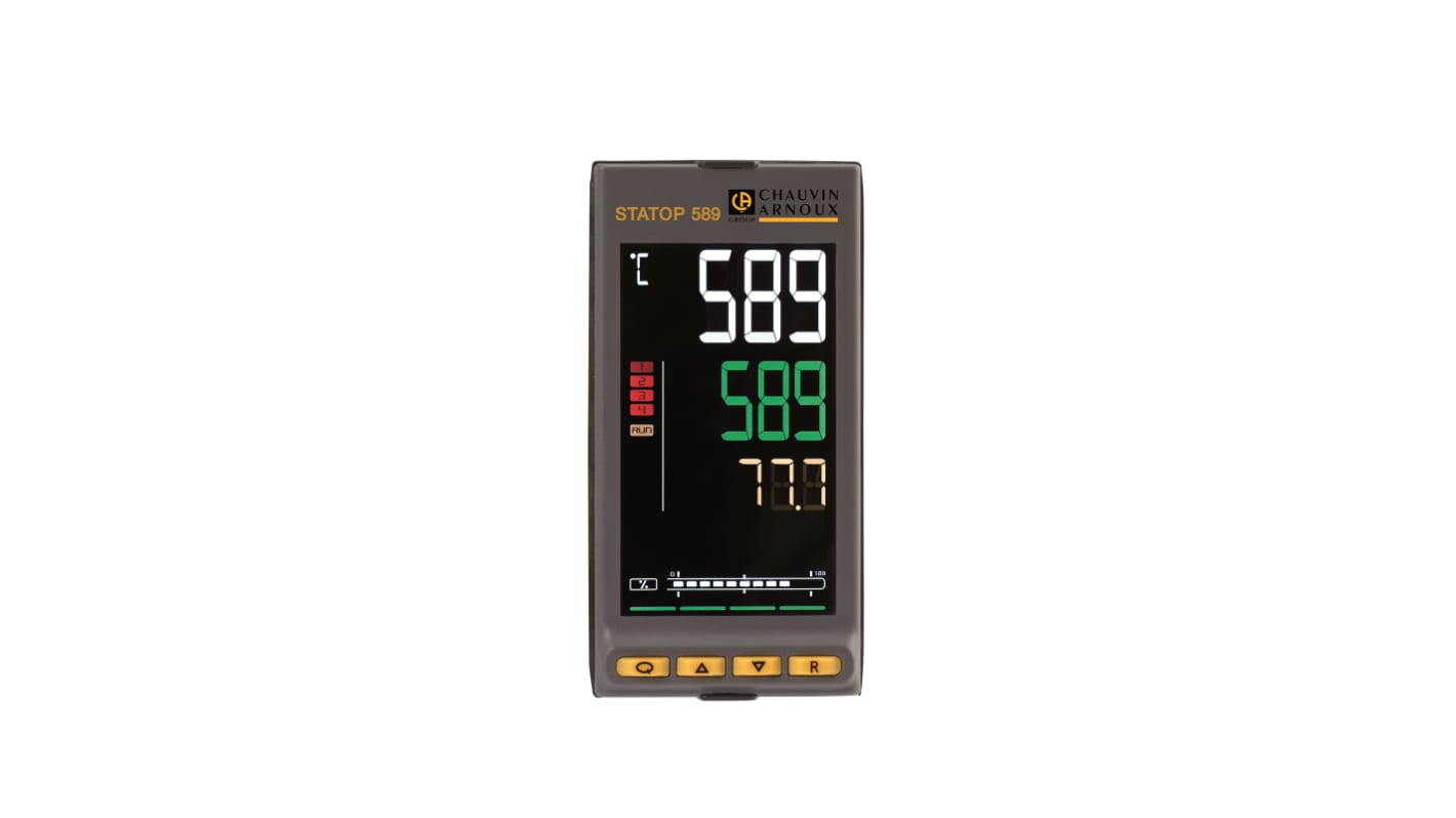 Rs-Online Termoregolatori PID Pyro Controle STATOP 500 100 →240 V c.a. 45mm 3 uscite Relè