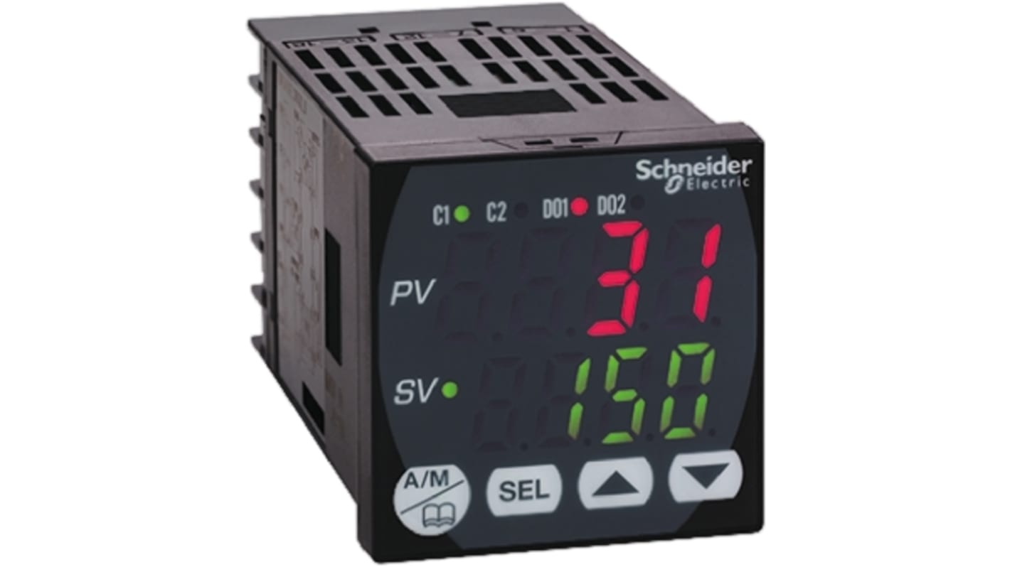 Rs-Online Termoregolatori PID Schneider Electric REG48 24 V c.a. / c.c. 48 x 48mm 2 uscite Analogico SSR