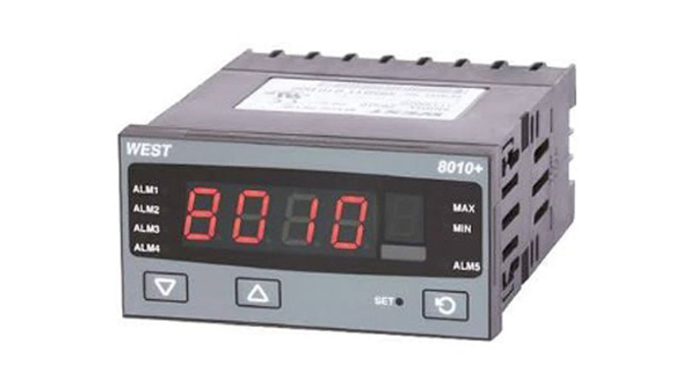 Rs-Online Termoregolatori PID West Instruments P8010 da 24 → 48 V c.a./c.c. 96 x 48 (1/8 DIN)mm 1 uscita Relè