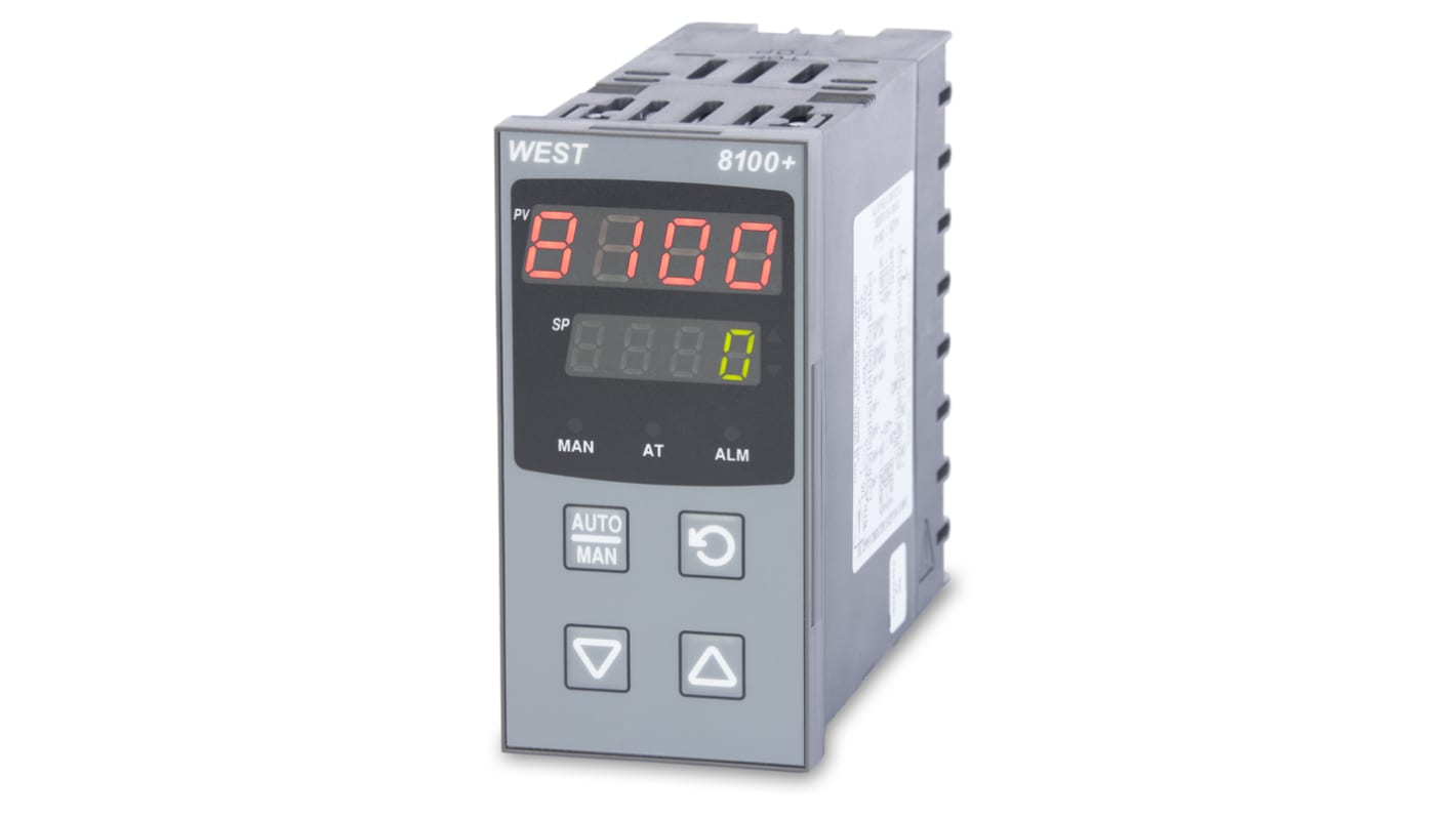 Rs-Online Termoregolatori PID West Instruments P8100 24→ 48 V c.a./c.c. 96 x 48 (1/8 DIN)mm 1 uscita Relè