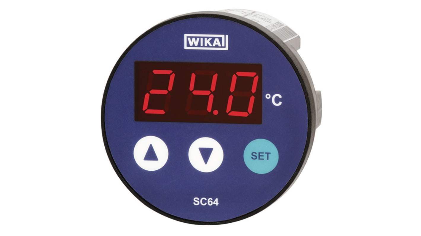 Rs-Online Termoregolatori PID WIKA 12 → 24 V c.a. 16 → 36 V c.c. 64mm Relè