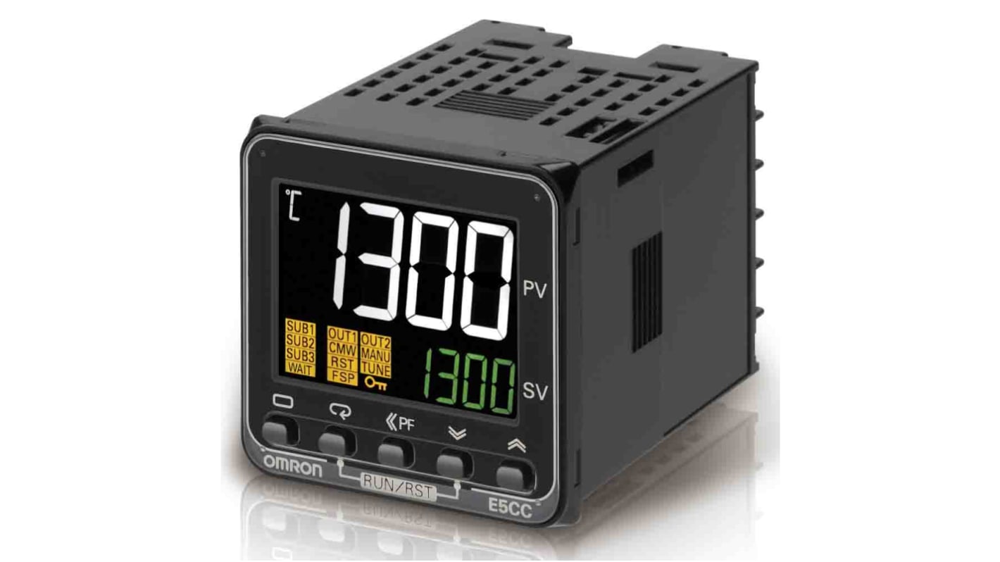 Rs-Online Termostato Omron E5CC 100 → 240 V c.a. 48 x 48mm 3 uscite SSR relè a stato solido logica