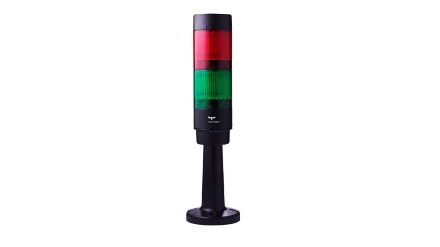 Rs-Online Torretta di segnalazione AUER Signal 24 V c.c. LED 4 elementi lenti Rosso/Verde/Ambra/Blu