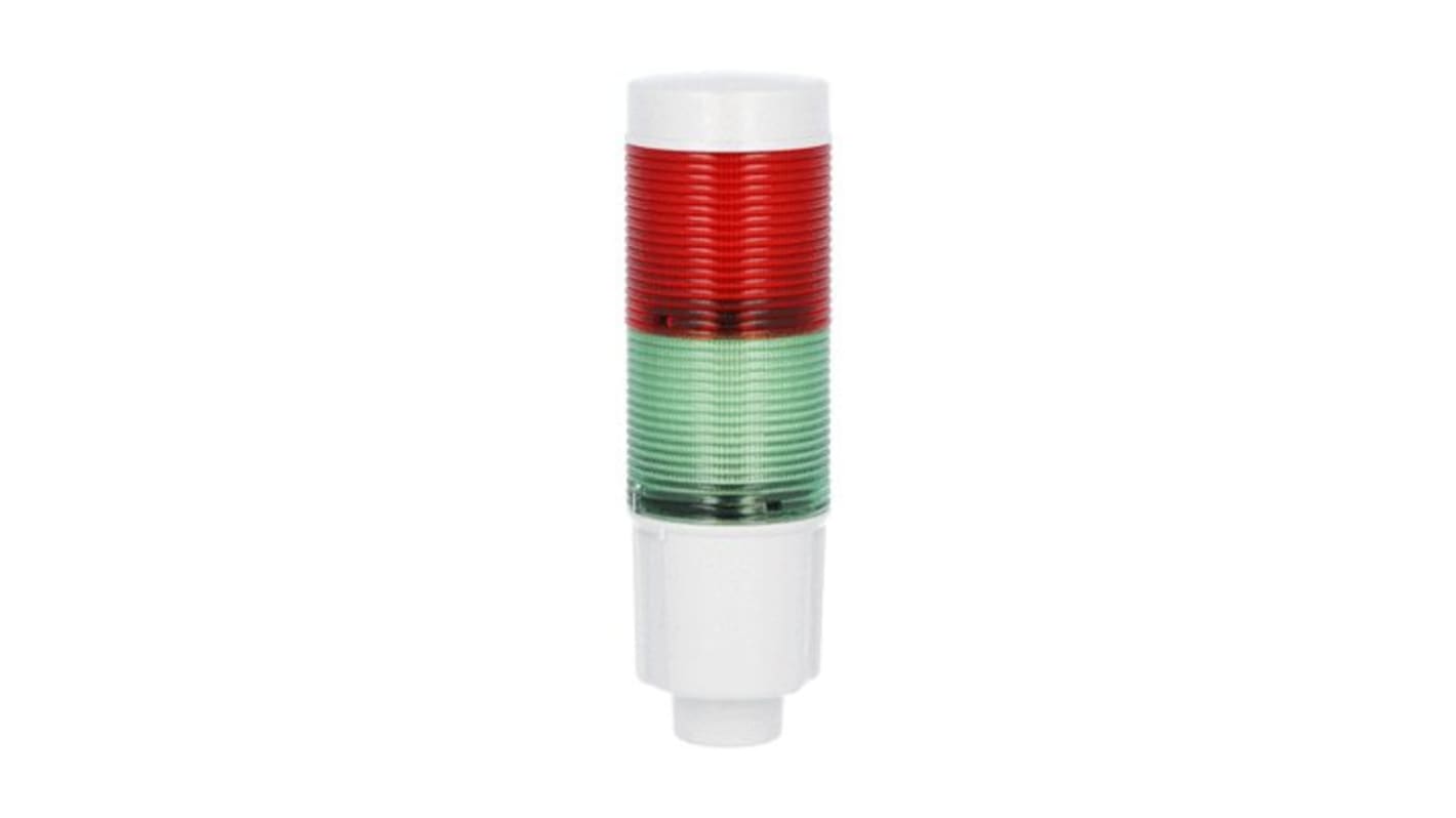 Rs-Online Torretta di segnalazione Lovato 24 V c.c. LED 2 elementi lenti lenti Verde Rosso