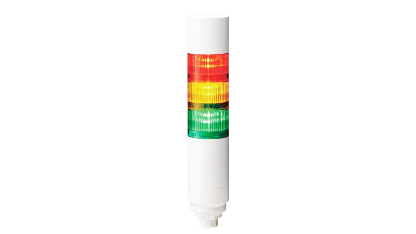 Rs-Online Torretta di segnalazione Patlite 24 V c.c. LED 2 elementi lenti Multicolore con Cicalino