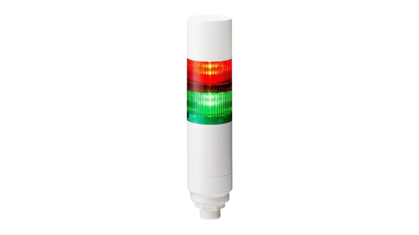 Rs-Online Torretta di segnalazione Patlite 24 V c.c. LED 2 elementi lenti Multicolore con Cicalino