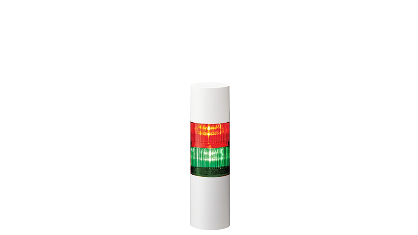 Rs-Online Torretta di segnalazione Patlite 24 V c.c. LED 2 elementi lenti A colori con Cicalino