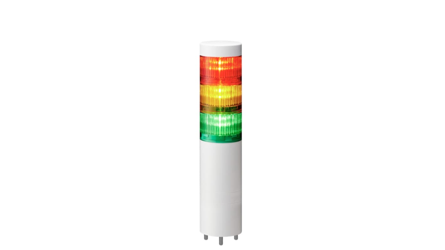 Rs-Online Torretta di segnalazione Patlite 24 V c.c. LED 3 elementi lenti Multicolore