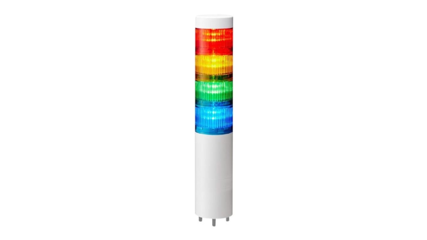 Rs-Online Torretta di segnalazione Patlite 24 V c.c. LED 3 elementi lenti Multicolore