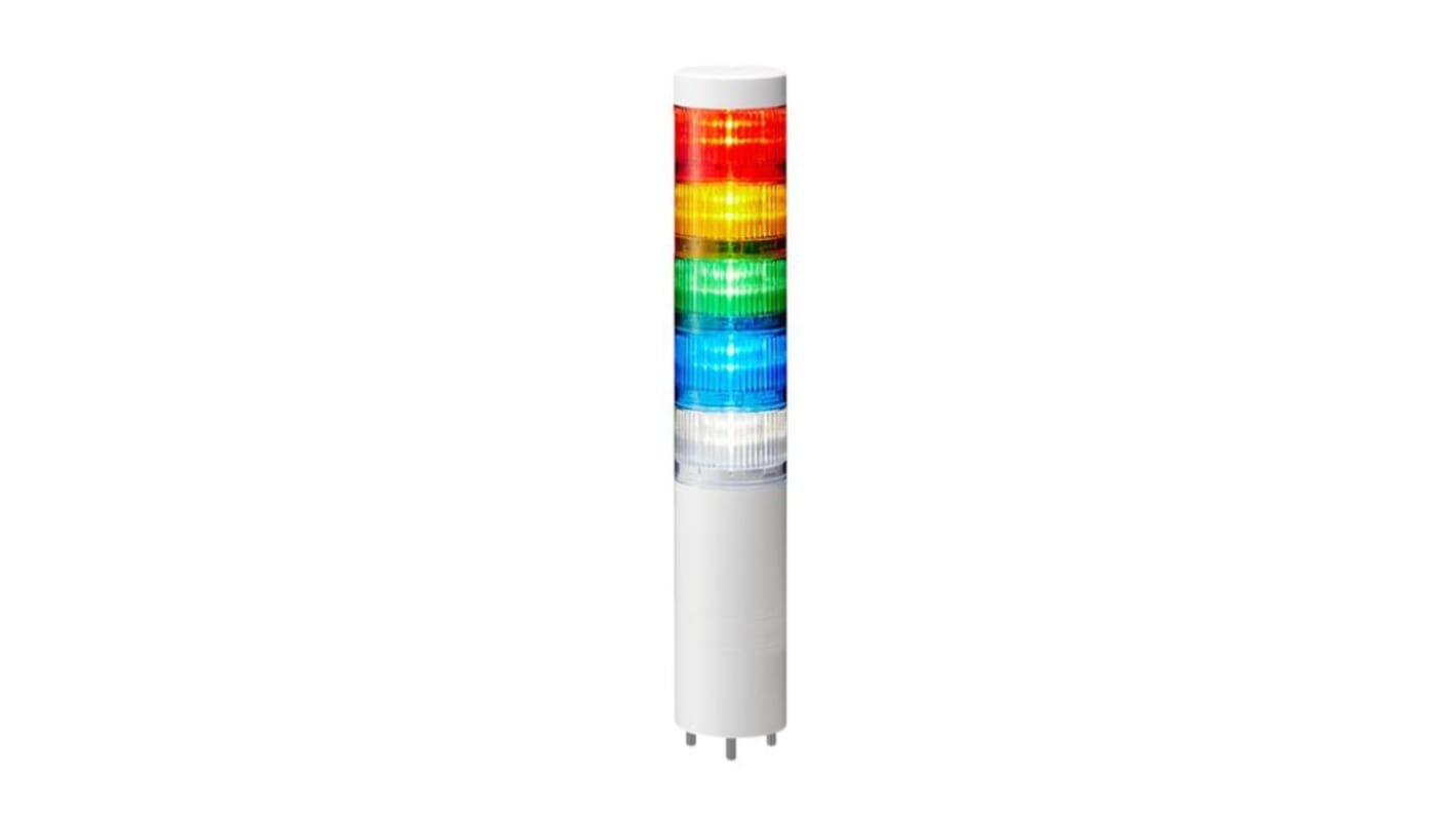 Rs-Online Torretta di segnalazione Patlite 24 V c.c. LED 5 elementi lenti Multicolore