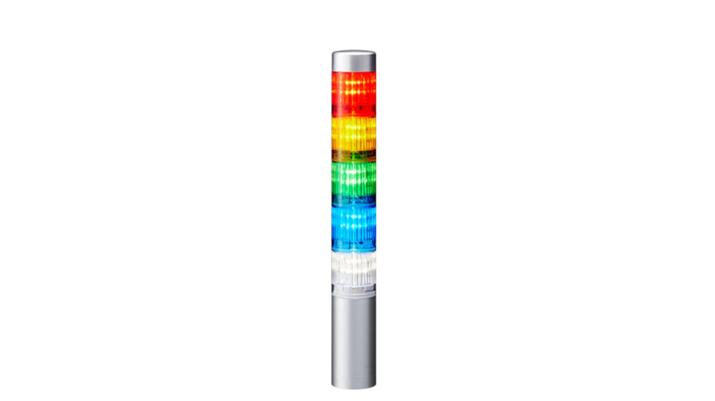 Rs-Online Torretta di segnalazione Patlite 24 V c.c. LED 5 elementi lenti A colori
