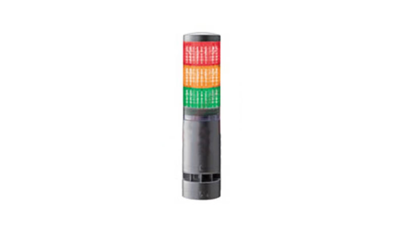 Rs-Online Torretta di segnalazione Patlite 24 V c.c. LED RGB 3 elementi lenti Trasparente