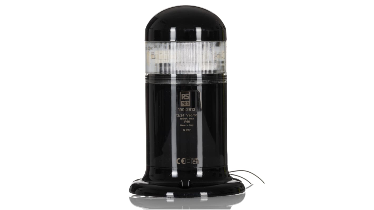 Rs-Online Torretta di segnalazione RS PRO 12 → 24 V CA/CC LED 6 elementi lenti Trasparente
