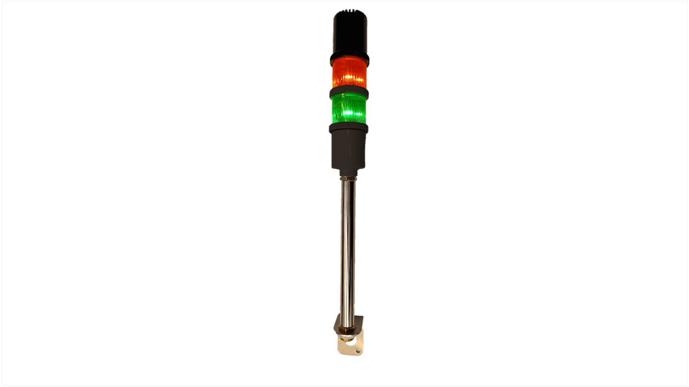 Rs-Online Torretta di segnalazione RS PRO 24 V ca/cc LED 2 elementi lenti Rosso/Verde con Cicalino