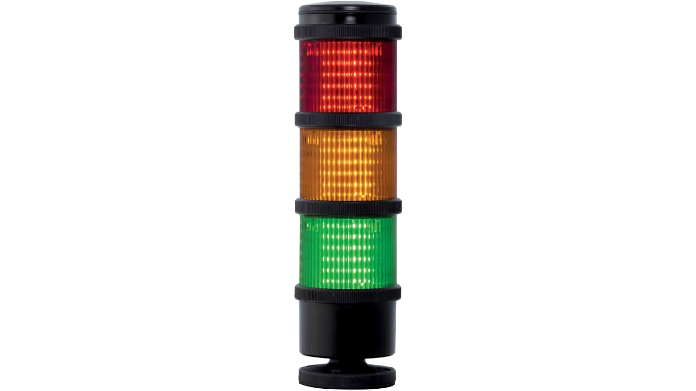 Rs-Online Torretta di segnalazione RS PRO 24 V ca/cc LED lenti Rosso/Verde/Ambra
