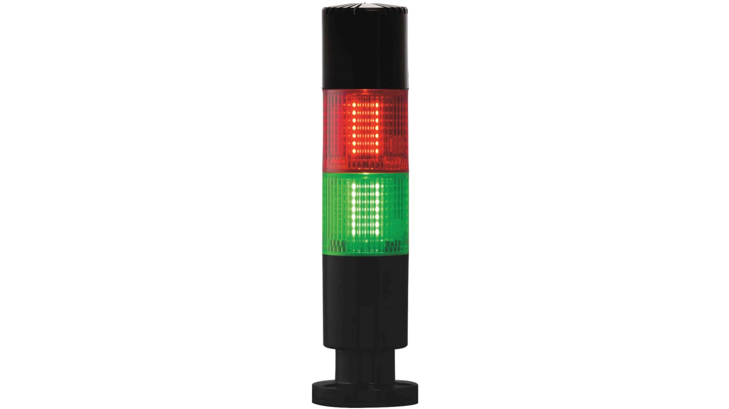 Rs-Online Torretta di segnalazione RS PRO 24 V LED 2 elementi lenti Rosso/Verde con Cicalino