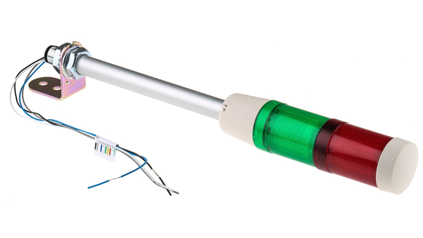 Rs-Online Torretta di segnalazione Schneider Electric 24 V ca/cc LED 2 elementi lenti Rosso/Verde con Cicalino