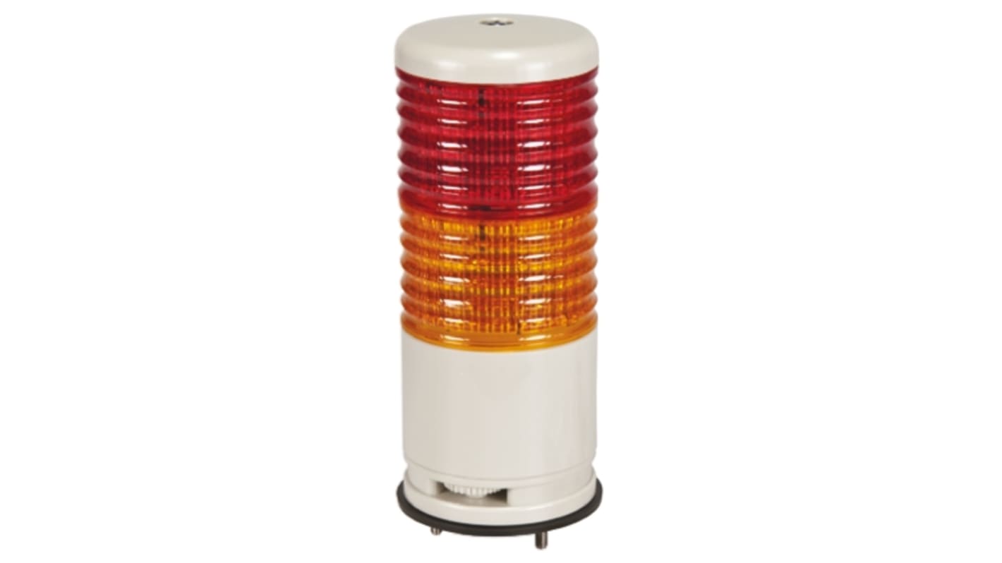 Rs-Online Torretta di segnalazione Schneider Electric 24 V c.a. / c.c. LED 2 elementi lenti Rosso/Ambra con Cicalino