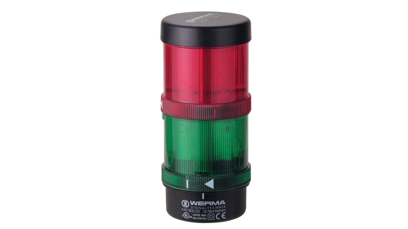 Rs-Online Torretta di segnalazione Werma 115 V Xeno 2 elementi lenti lenti Verde Rosso