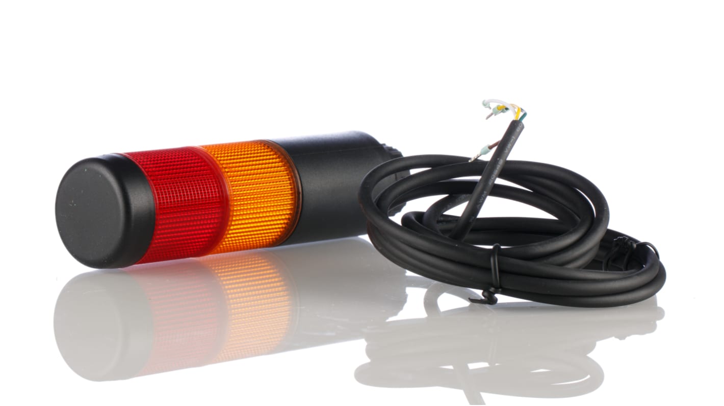 Rs-Online Torretta di segnalazione Werma 24 V c.a. / c.c. LED 2 elementi lenti Rosso/Giallo