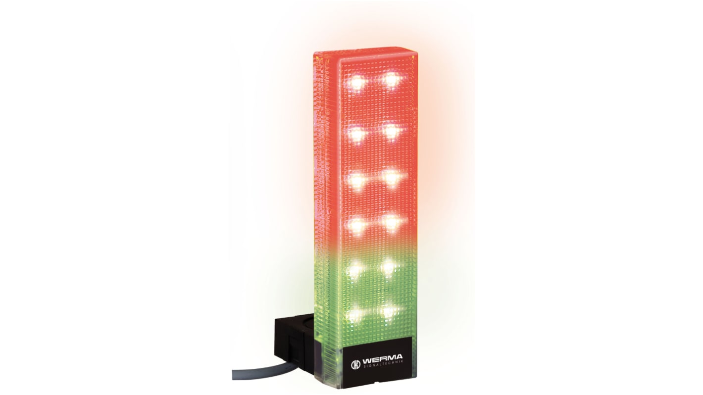 Rs-Online Torretta di segnalazione Werma 24 V LED 3 elementi lenti lenti Verde rosso giallo