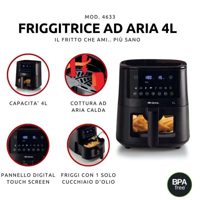 Ariete FRIGGITRICE AD ARIA 4LITRI CON VETRO