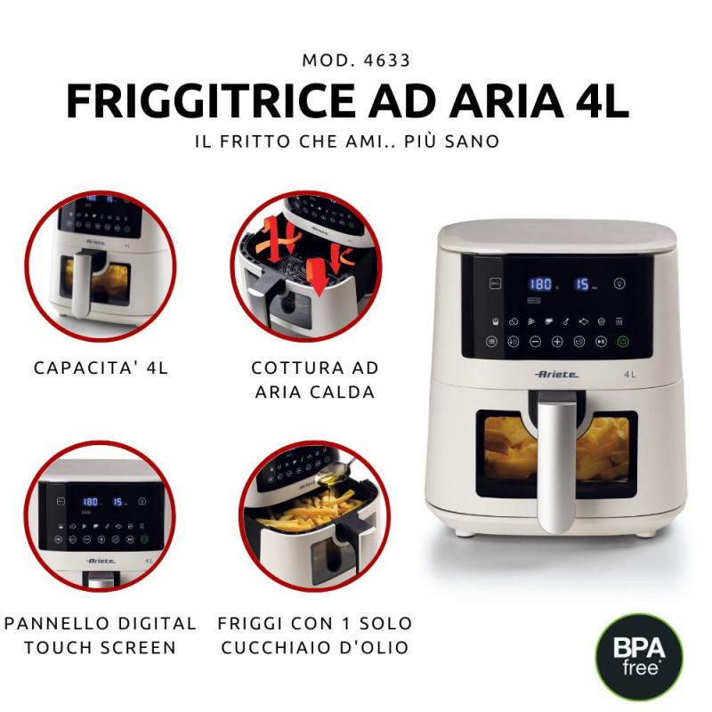 Ariete FRIGGITRICE AD ARIA 4LITRI CON VETRO