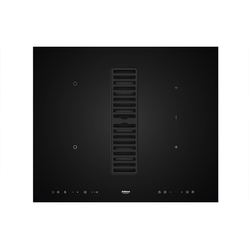 AirForce Aspira Baby ONB Essence 60 VS Piano Cottura Induzione + Cappa Integrata 60 Cm 625 M3/h Classe A++ - Nero