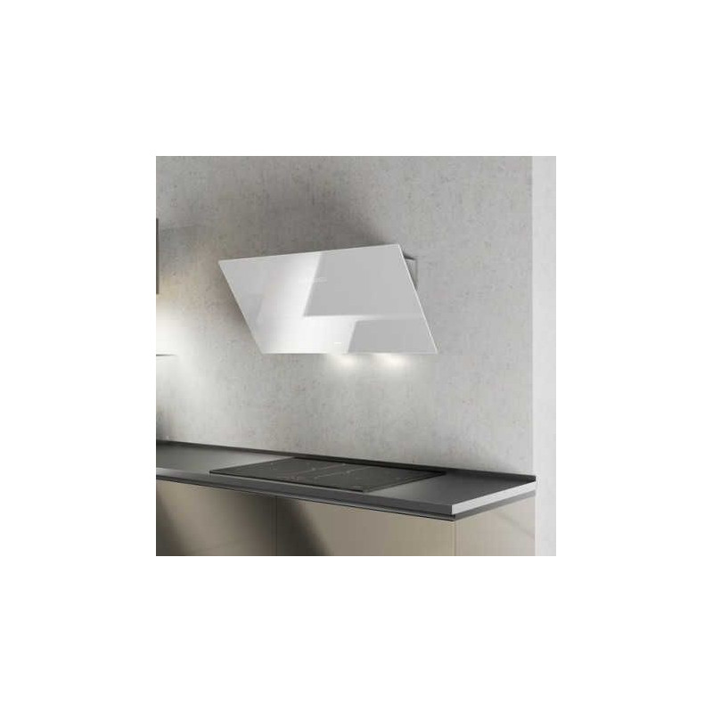 AirForce F203 WH/A/80 Cappa Cucina A Parete 700 M3/h 80 Cm - ACCIAIO E VETRO BIANCO
