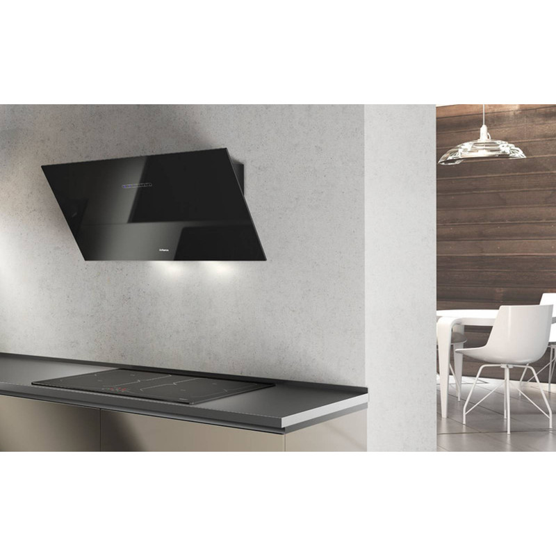 AirForce F203 WH/A/90 Cappa Cucina A Parete 700 M3/h 90 Cm - ACCIAIO E VETRO BIANCO